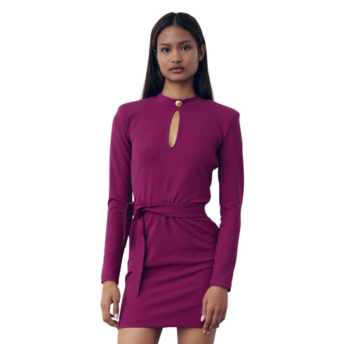 Gaelle Abito corto Abito Donna con scollatura a goccia Ciclamino - Francavilla Moda